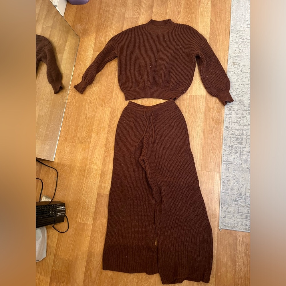Brown Sweater Set